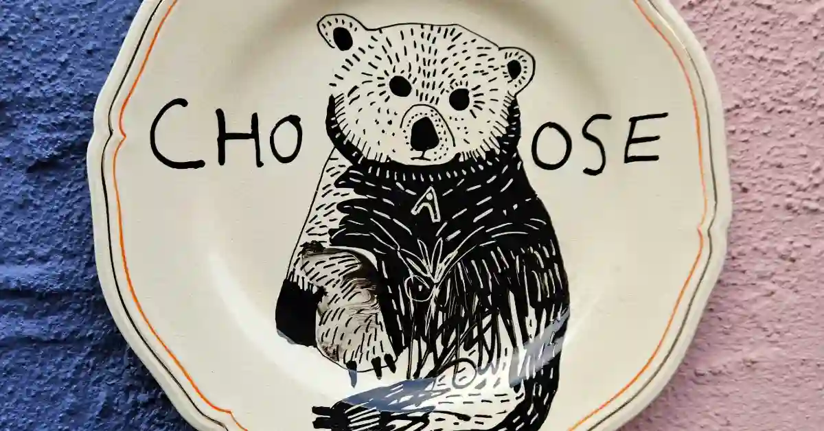 Bear on a plate